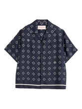 Opticool print silk bowling shirt